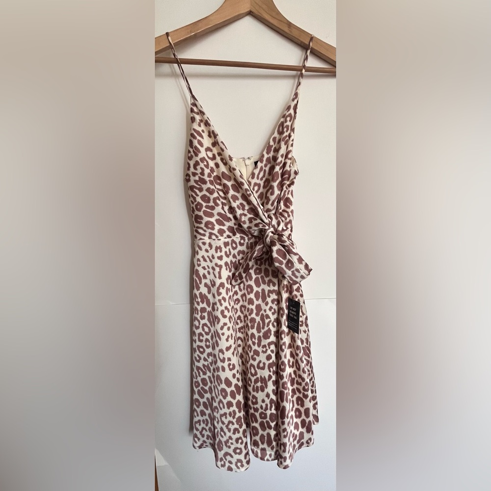 Express Animal Print Wrap Dress XS